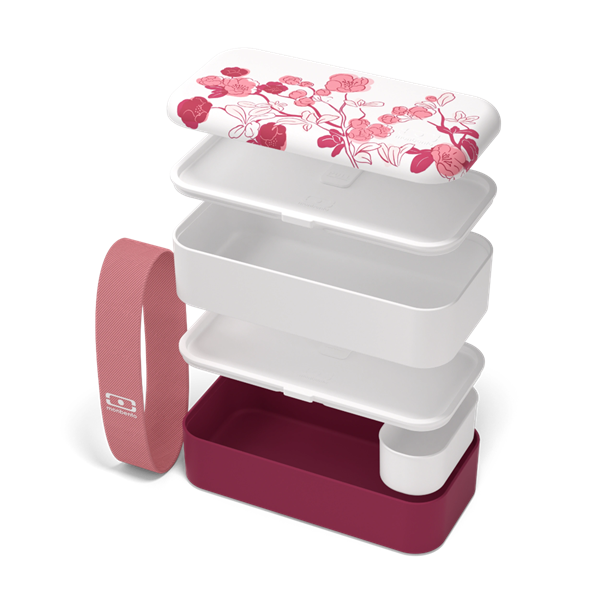 Monbento Φαγητοδοχείο LunchBox - Graphic Magnolia 1L