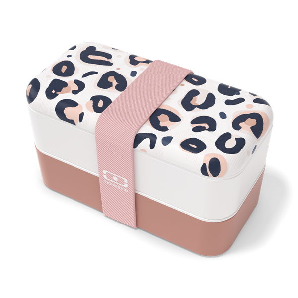 Monbento Φαγητοδοχείο LunchBox - Graphic Leopard Pink