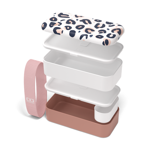 Monbento Φαγητοδοχείο LunchBox - Graphic Leopard Pink