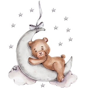 Sipo - Wall Stickers Teddy Bear On The Moon