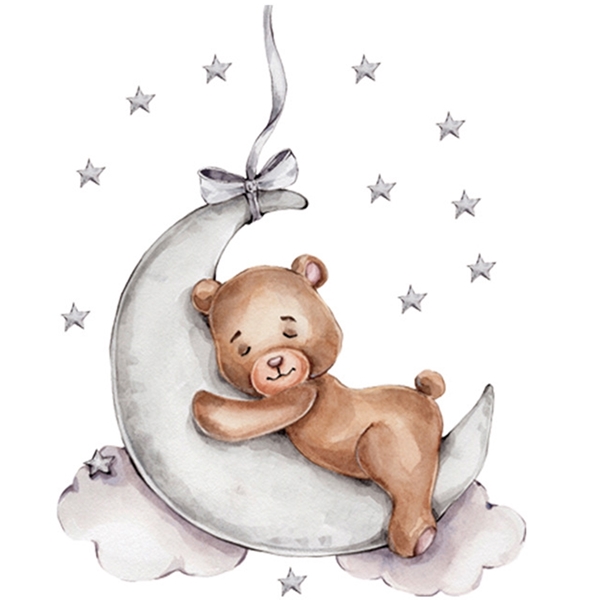 Sipo - Wall Stickers Teddy Bear On The Moon