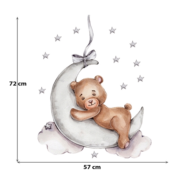 Sipo - Wall Stickers Teddy Bear On The Moon