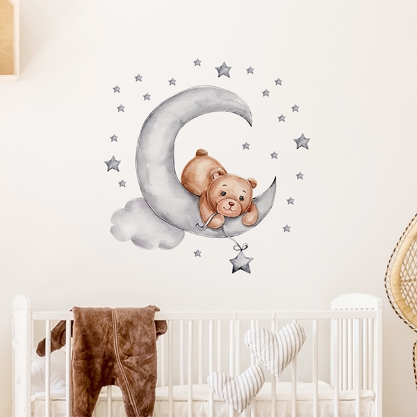 Sipo - Wall Stickers Teddy Bear Moon