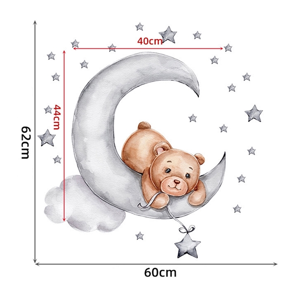 Sipo - Wall Stickers Teddy Bear Moon