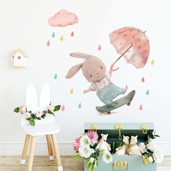 Sipo - Wall Stickers Bunny On Skateboard