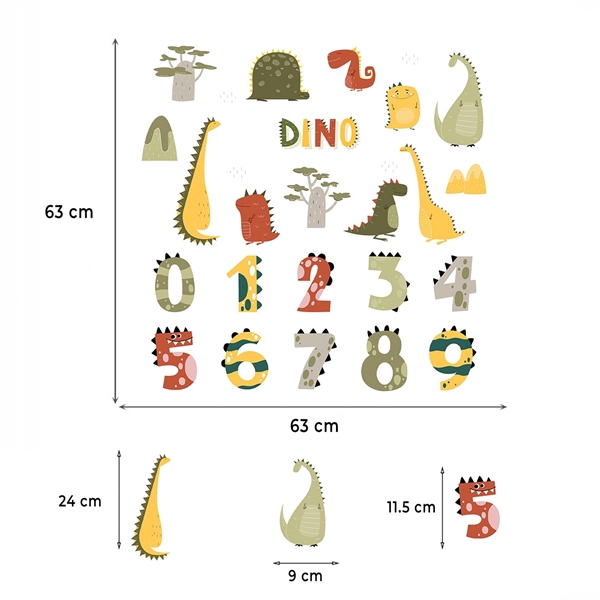 Sipo - Wall Stickers Dino Numbers