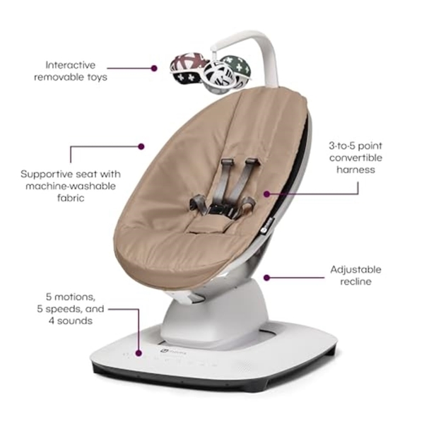 Picture of 4Moms MamaRoo Ρηλάξ - Κούνια New Version 5.0 SandStone