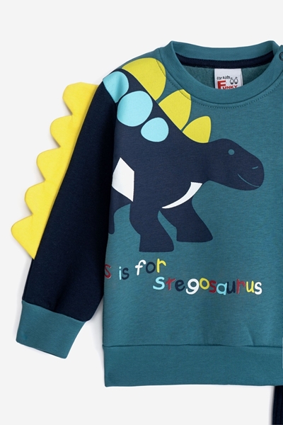 Funky Bebe Σετ Φόρμας Stegosaurus, Πετρόλ