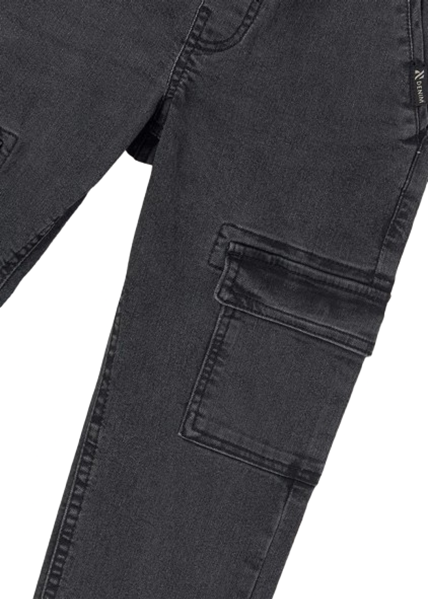 Mayoral Παντελόνι Denim Jogger Cargo, Γκρί