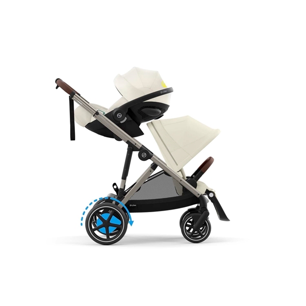 Cybex Καρότσι e-Gazelle S New Taupe Frame, Seashell Beige