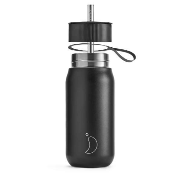 Chillys Θερμός Με Καλαμάκι S2 Abyss Black 750ml