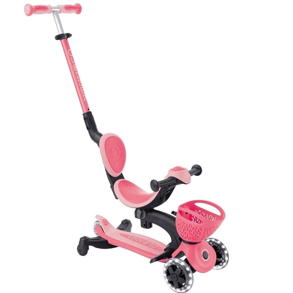 Globber Scooter Go-Up Baby Lights 360 Coral Pink	