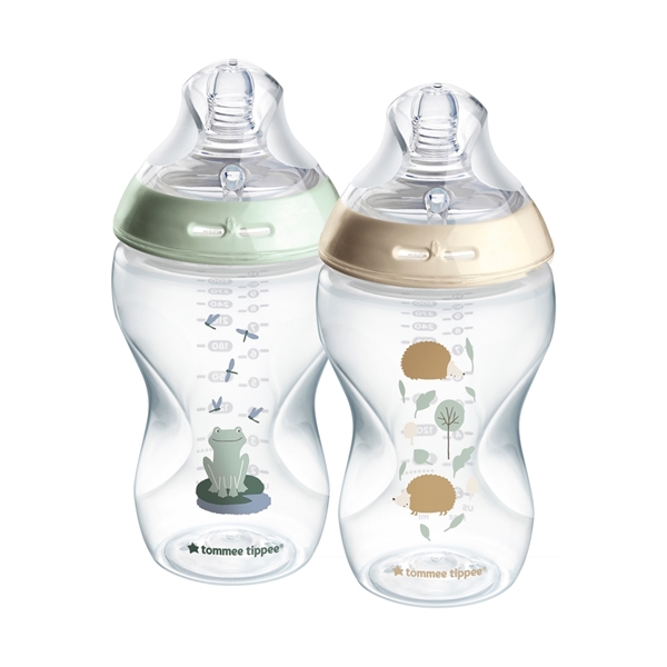 Tommee Tippee Μπιμπερό Natural Start Μέτριας Ροής 340ml με σχέδιο (2τμχ) 3m+