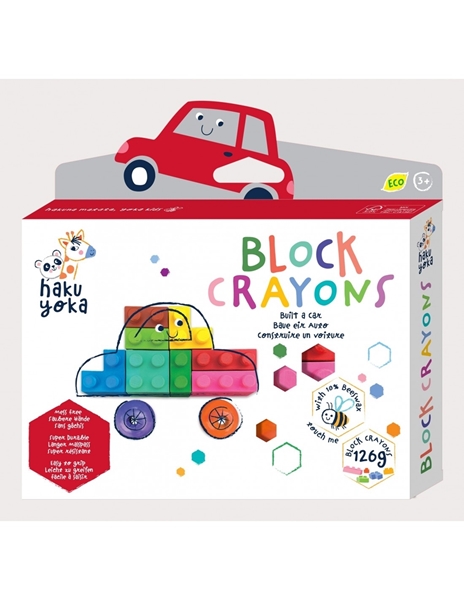 Picture of Haku Yoka Κηρομπογιές/Τουβλάκια Block Crayons Car